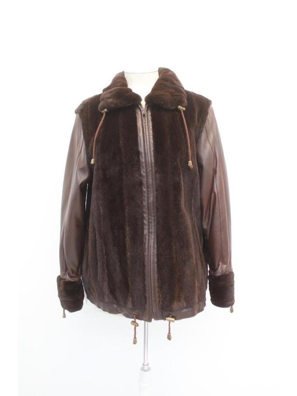 New Refurbished Sheared Dark Ranch Mink Fur Jacket Coat Women Woman Sz 4-6 Small